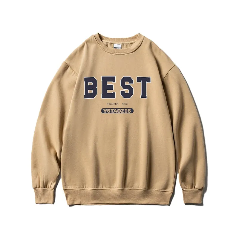Letter Printed Oversized Sweatshirts