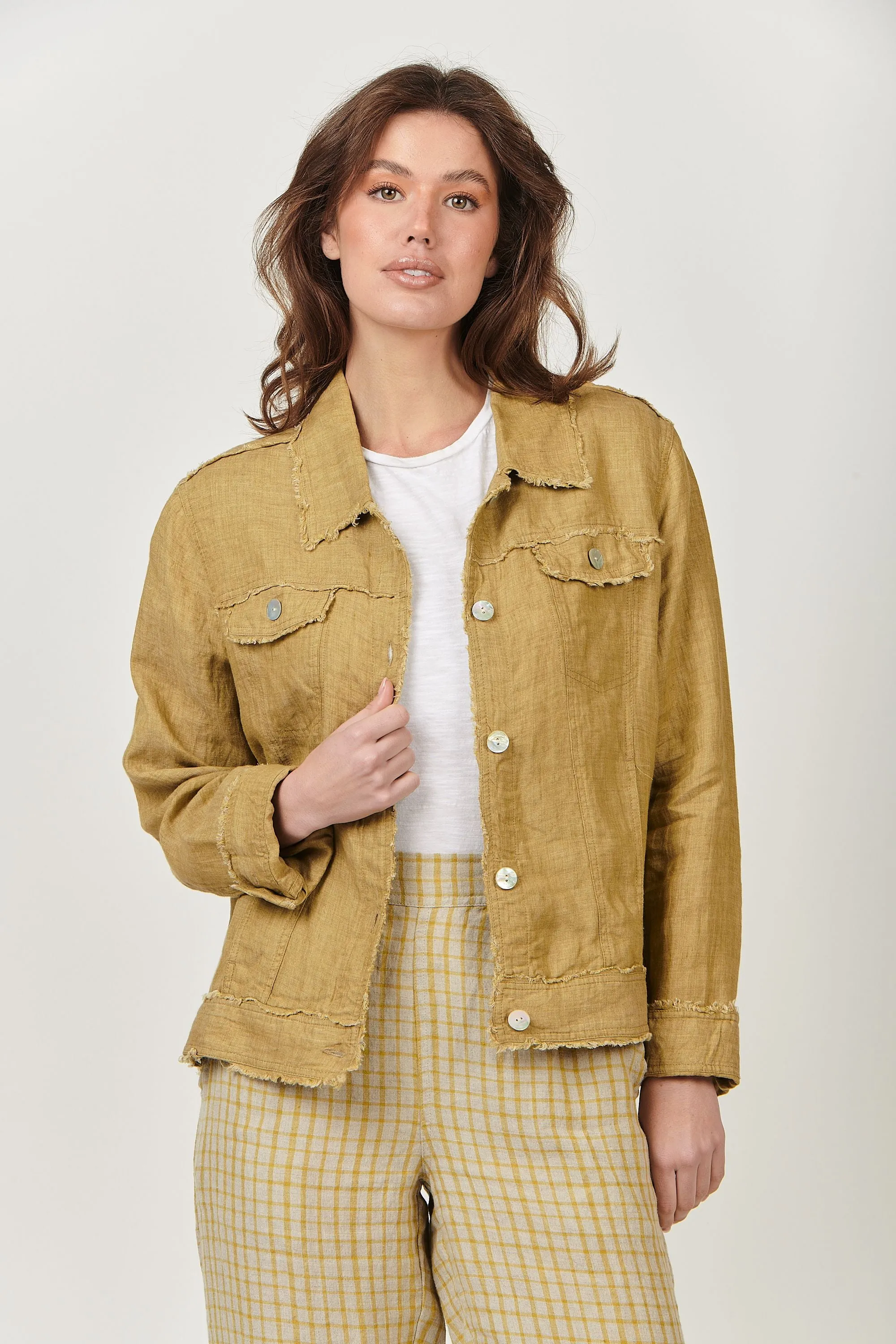 Linen Jacket - Paridot