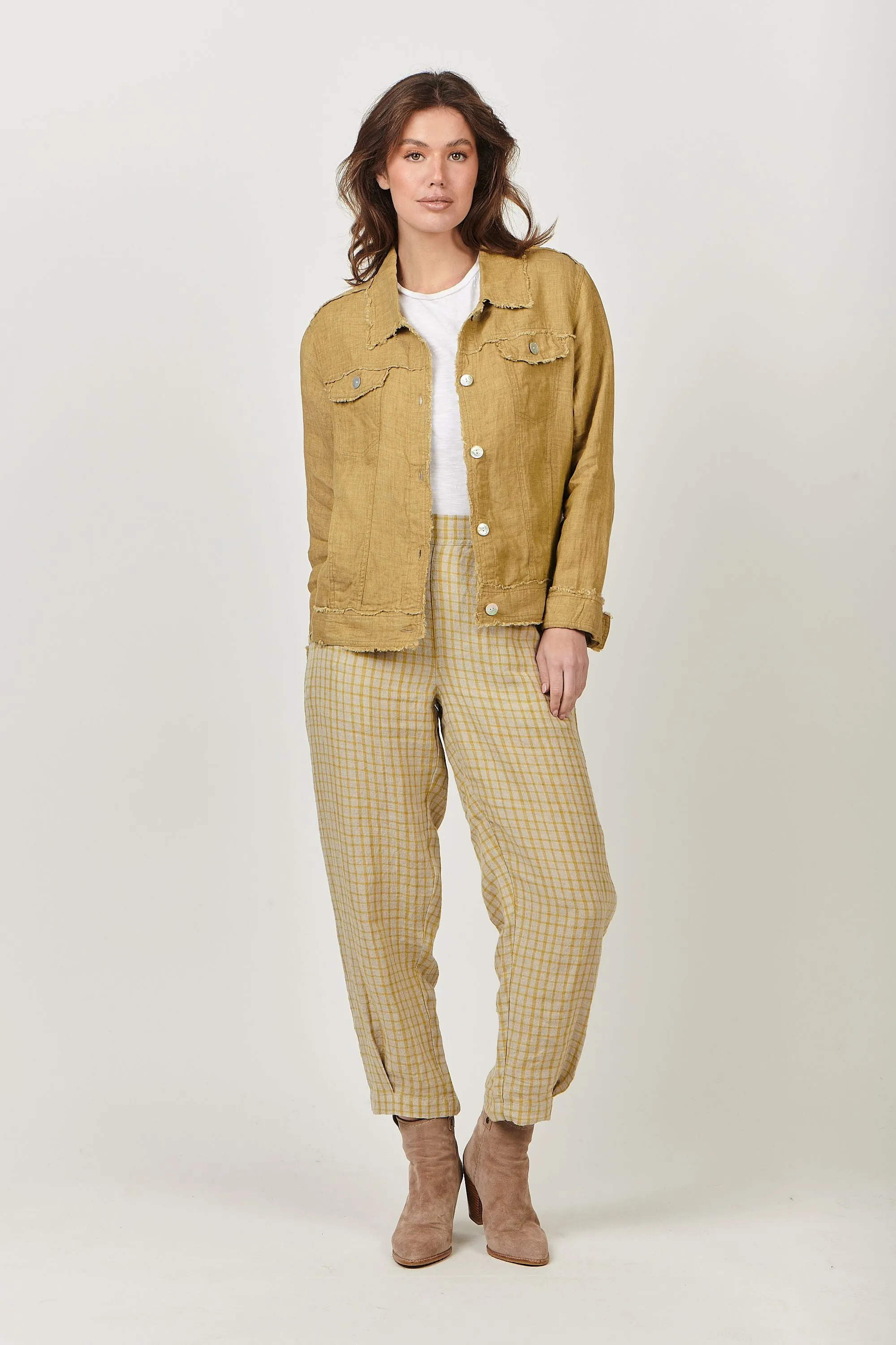 Linen Jacket - Paridot