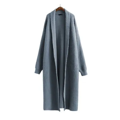 Luxury Long Faux Mink Fur Cardigans
