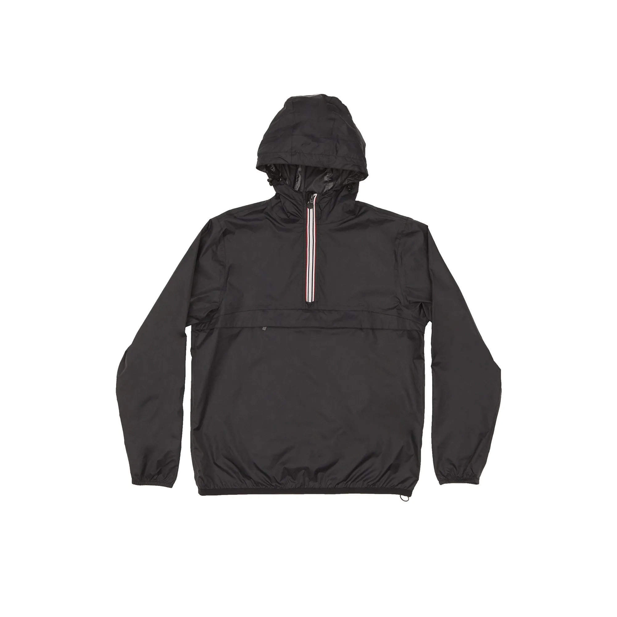 Men's Quarter Zip Black Waterproof Rain Jacket