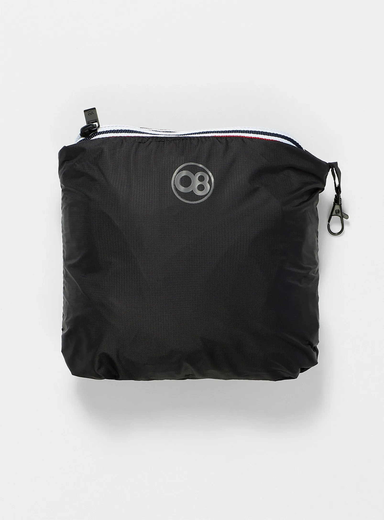 Men's Quarter Zip Black Waterproof Rain Jacket