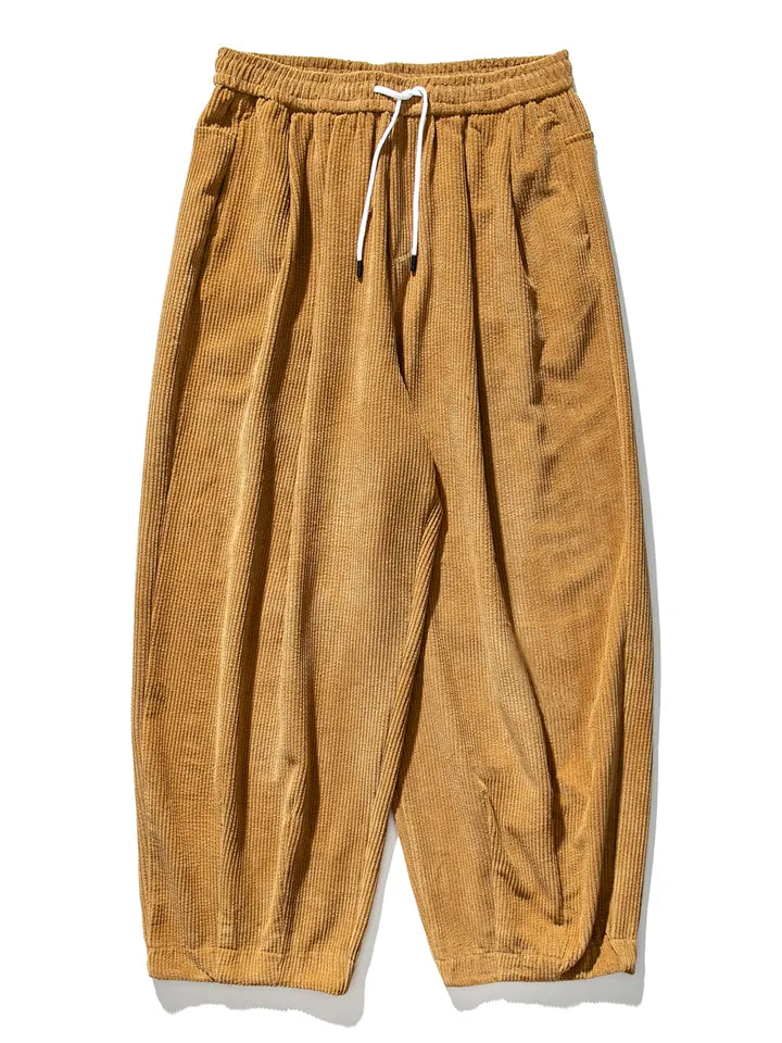 Men's Winter Corduroy Trendy Loose Floor-Length Harem Pants