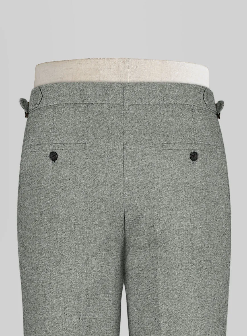 Naples Milano Sage Green Tweed Highland Trousers