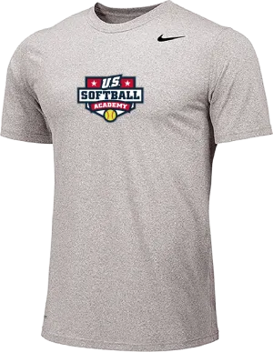 Nike US Softball Academy Short Sleeve Dri-Fit Tee - Carbon Heather