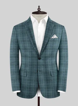 Noble Lucinda Check Wool Silk Linen Jacket