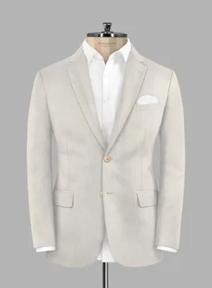 Noble Stone Beige Wool Silk Linen Jacket