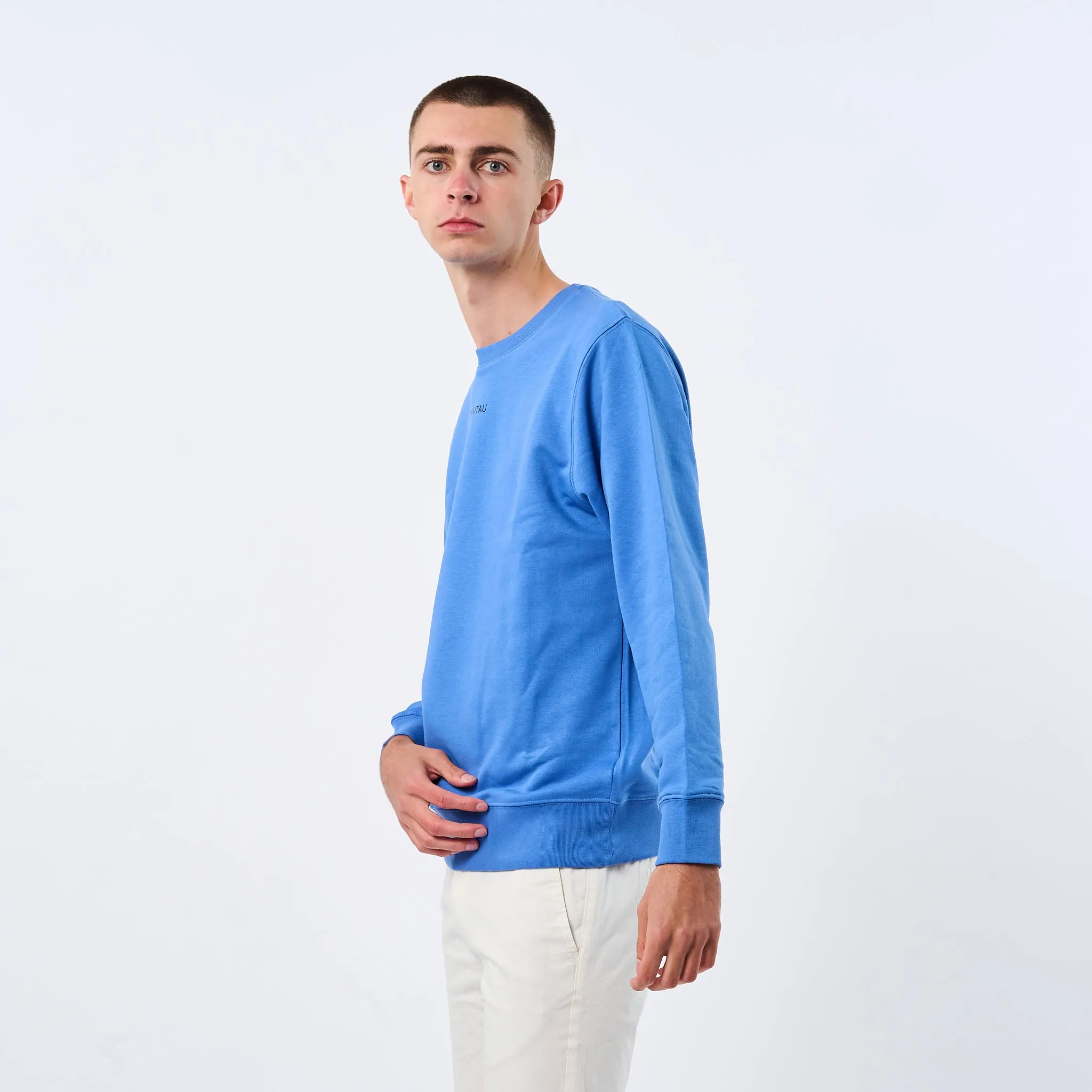 Omnitau Men's Ellyse Organic Cotton Medium Fit Sweatshirt - Blue