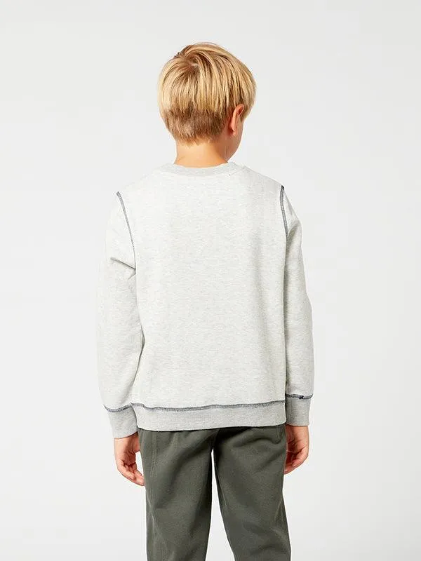One Friday Grey Solid Sweat Shirt
