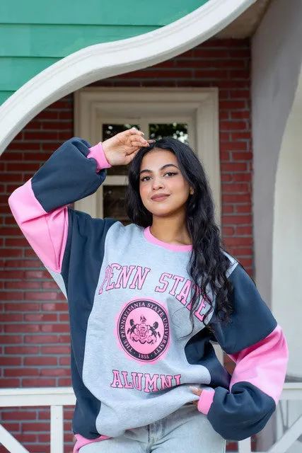 Oversized Colorful Crew Neck Sweatshirt - Keen