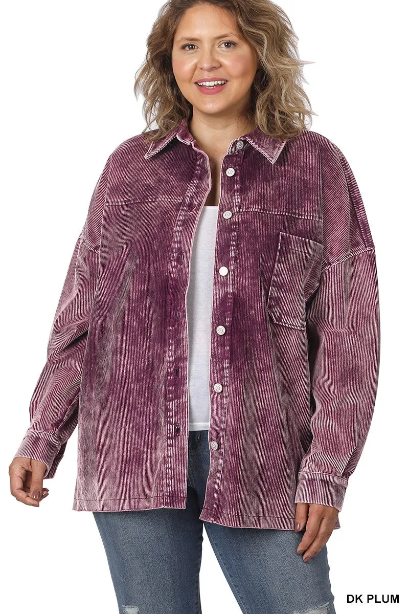 Oversized Shacket in Plus