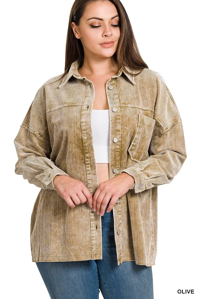 Oversized Shacket in Plus