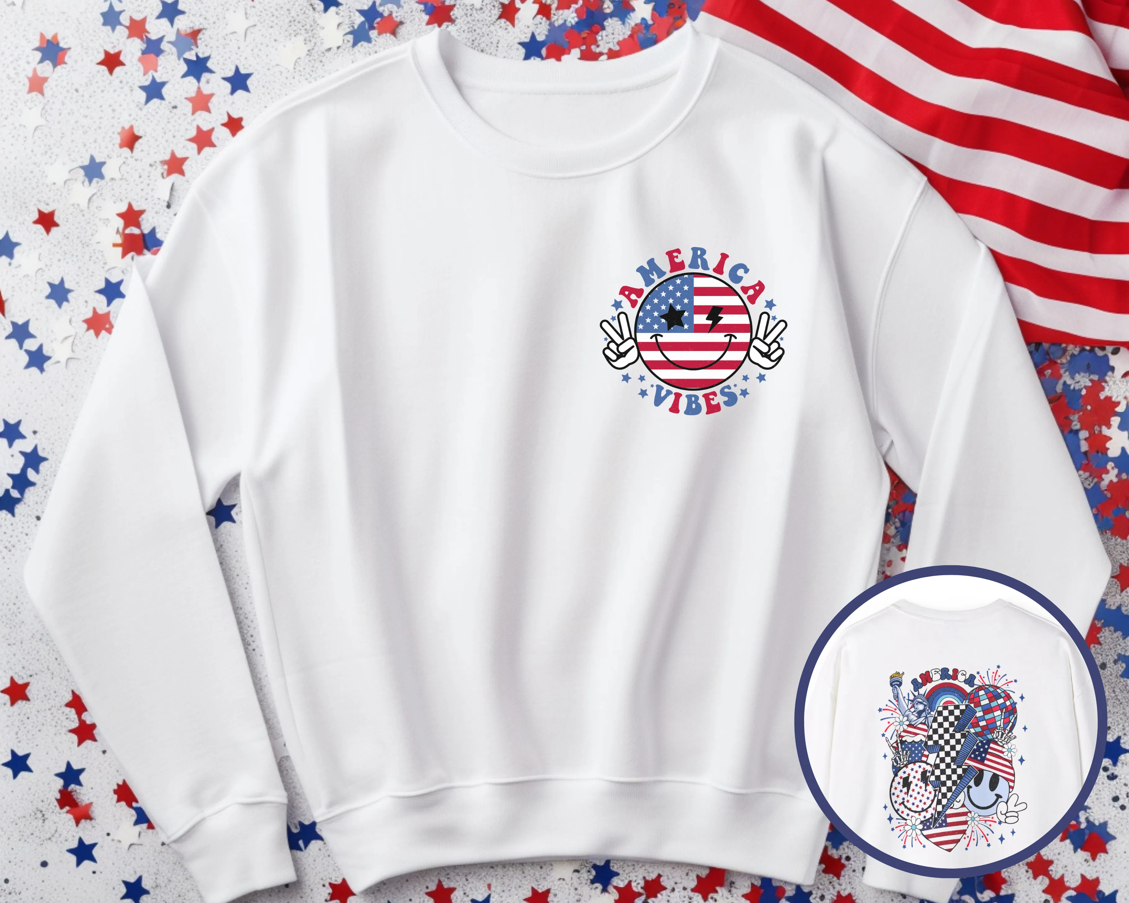 Patriotic Smile Sweatshirt | Unisex