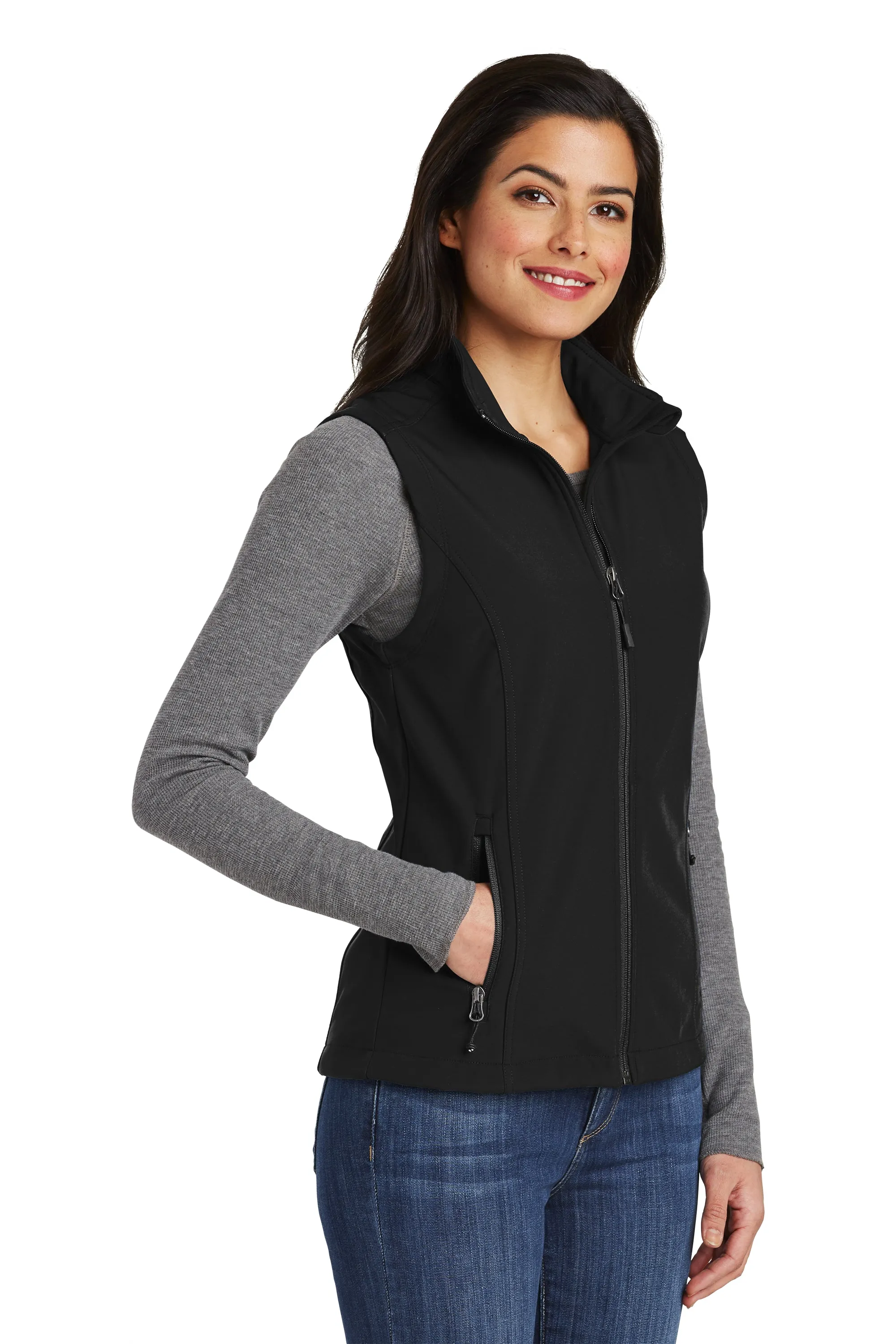 Port Authority Soft-Shell Black Vest L325A (Women's)