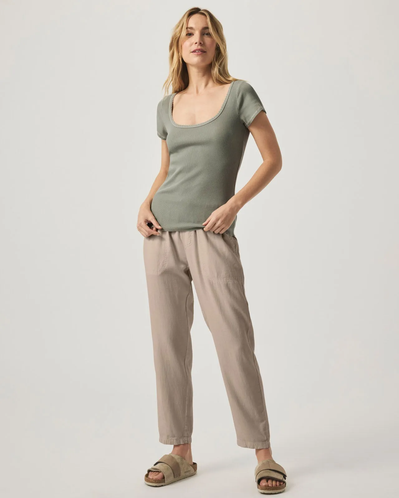 Posie Scoop Neck Short Sleeve Tee
