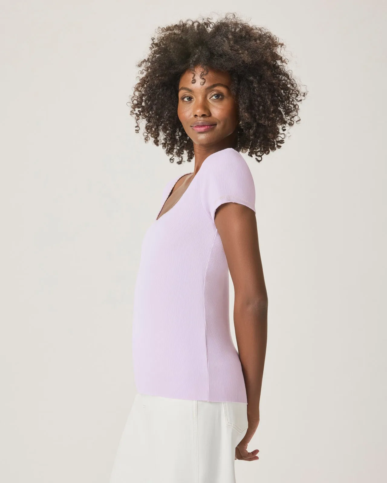 Posie Scoop Neck Short Sleeve Tee