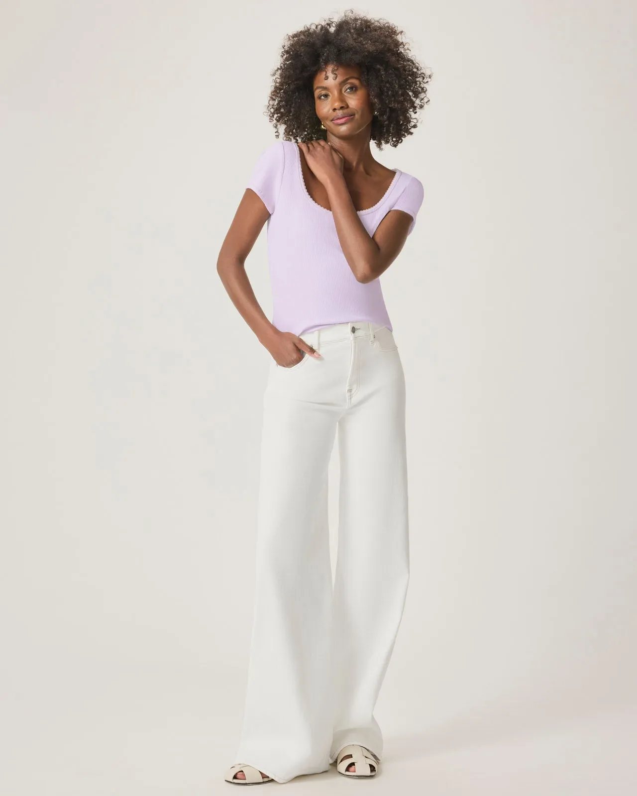 Posie Scoop Neck Short Sleeve Tee