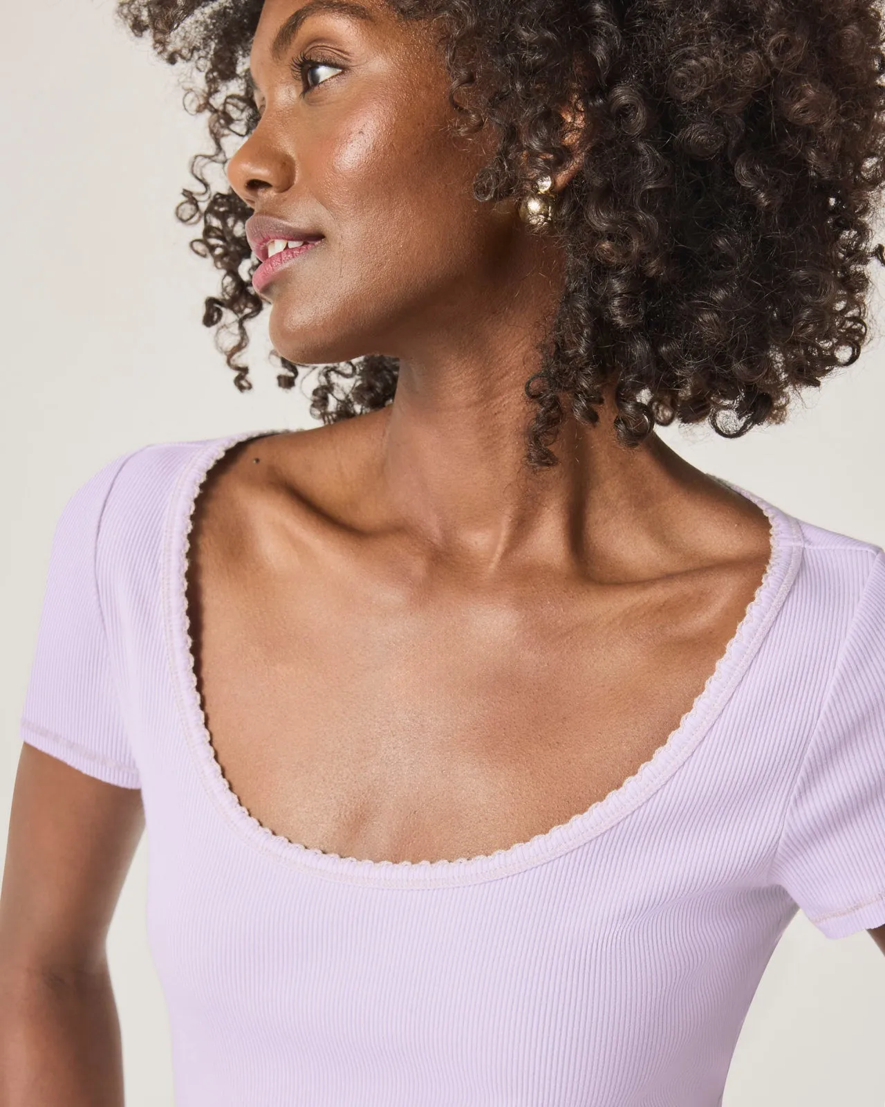 Posie Scoop Neck Short Sleeve Tee