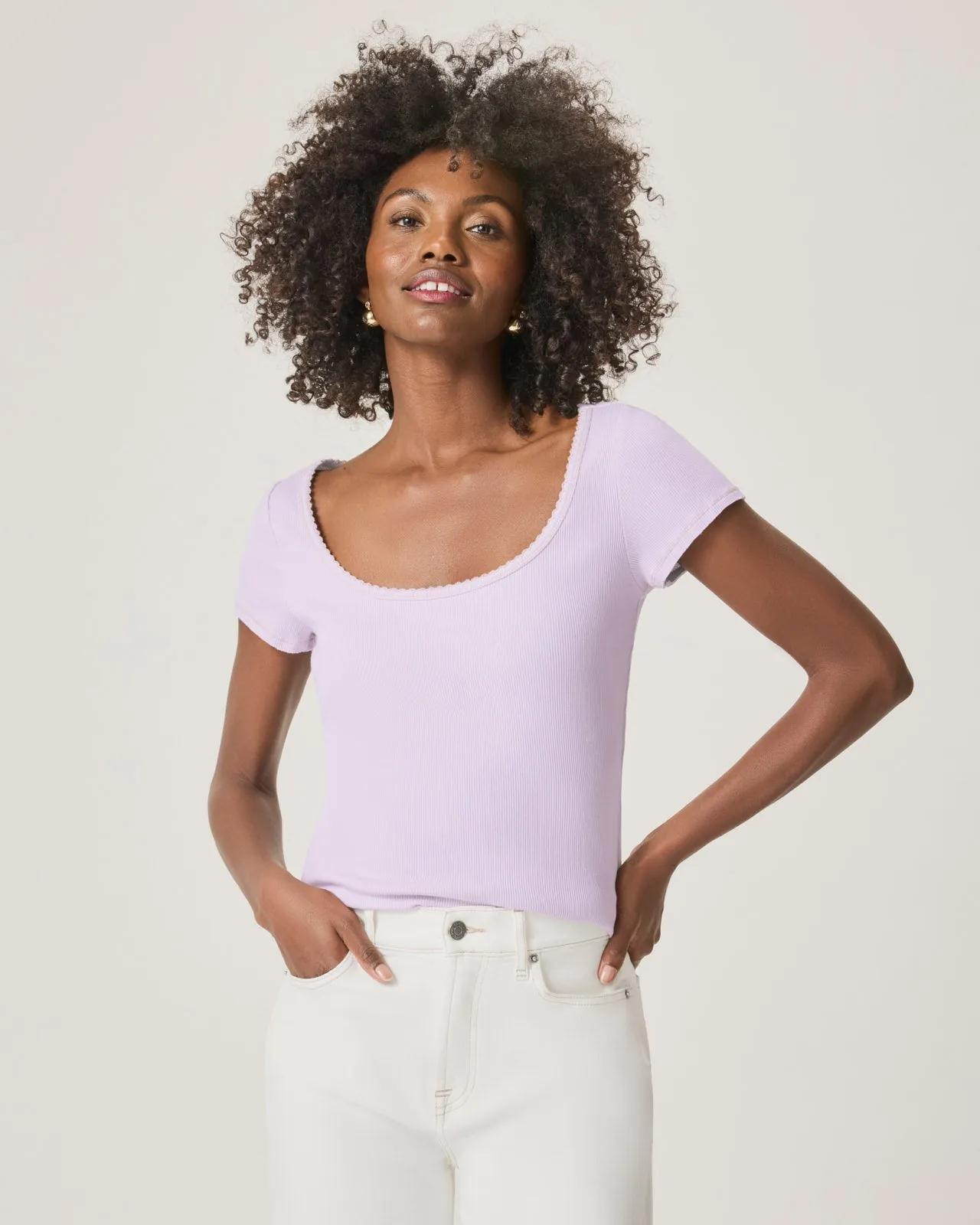 Posie Scoop Neck Short Sleeve Tee