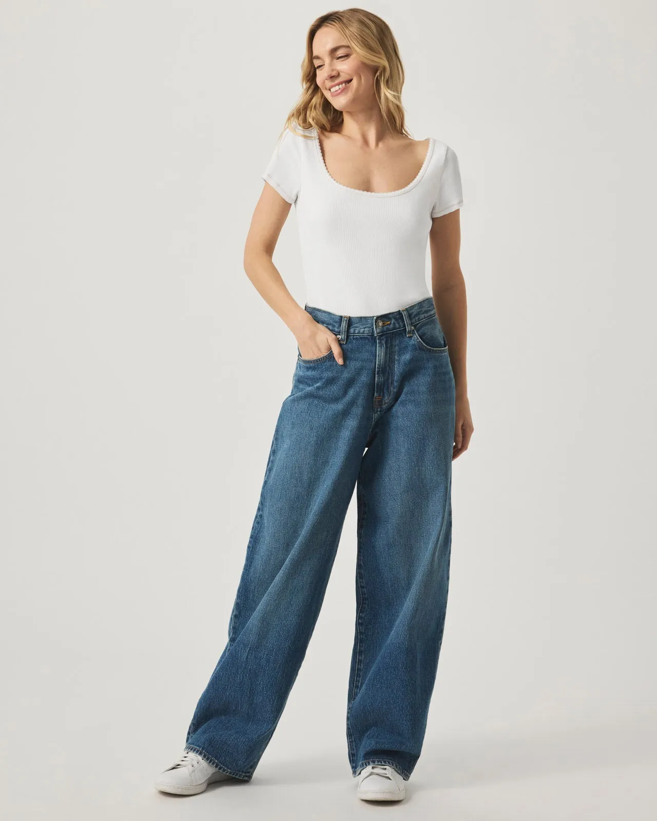 Posie Scoop Neck Short Sleeve Tee