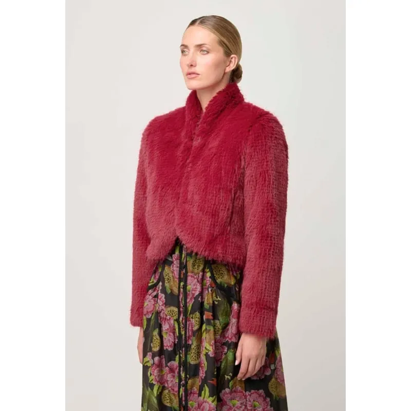 Reina Faux Fur Jacket | Rosa