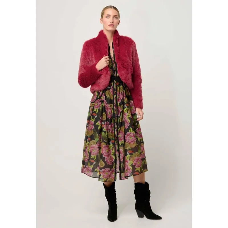 Reina Faux Fur Jacket | Rosa