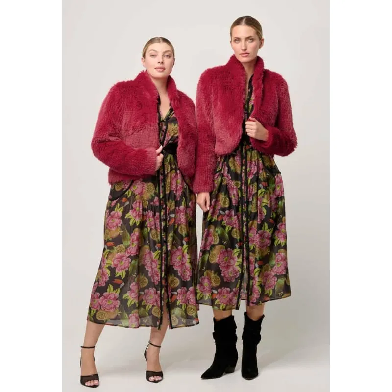 Reina Faux Fur Jacket | Rosa