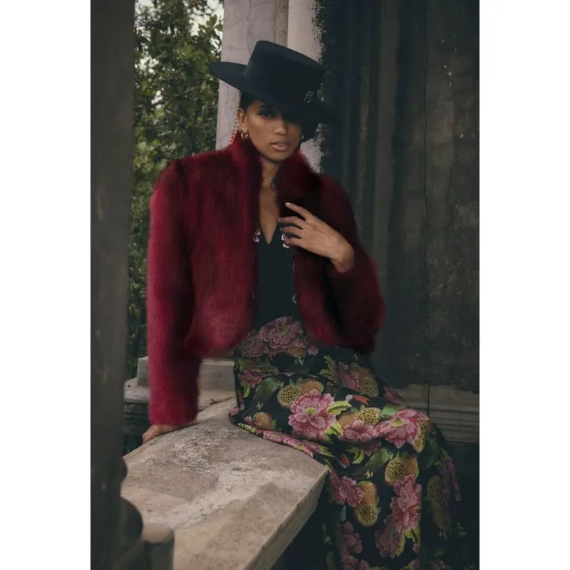 Reina Faux Fur Jacket | Rosa