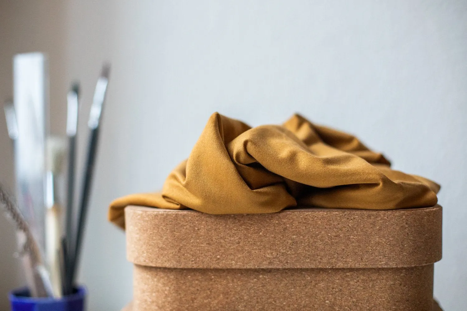REMNANT 0.88 Metre - Meet MILK - Mustard Stretch Jersey with TENCEL™ fibers