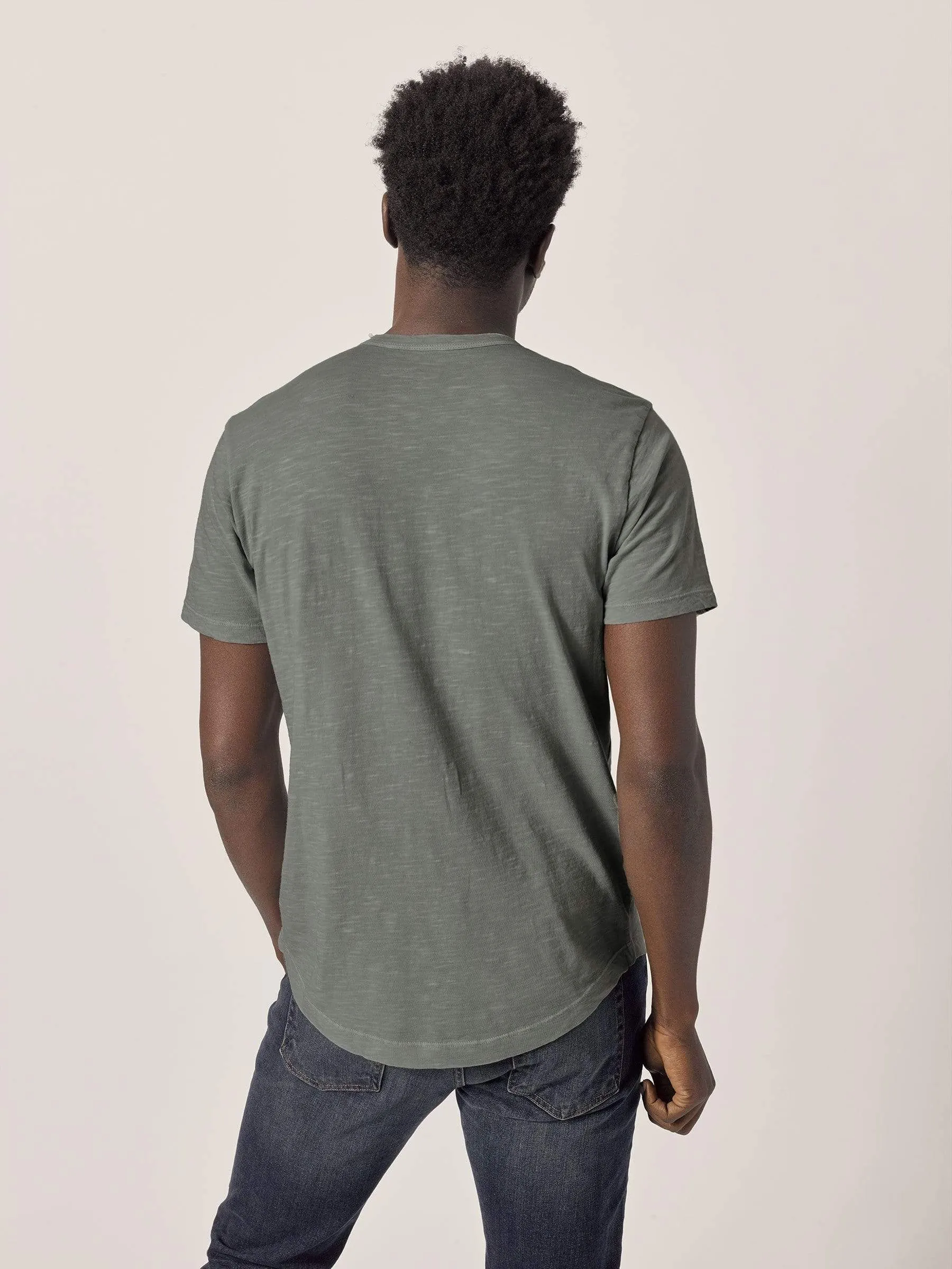 Reserve Venice Wash Slub Curved Hem Tee