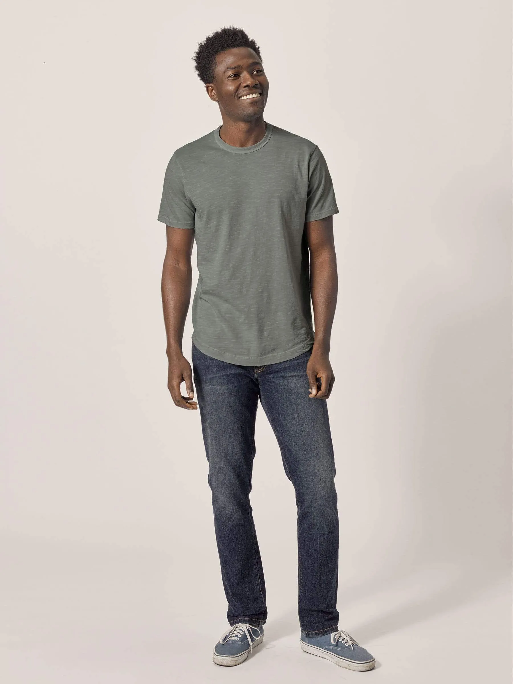 Reserve Venice Wash Slub Curved Hem Tee