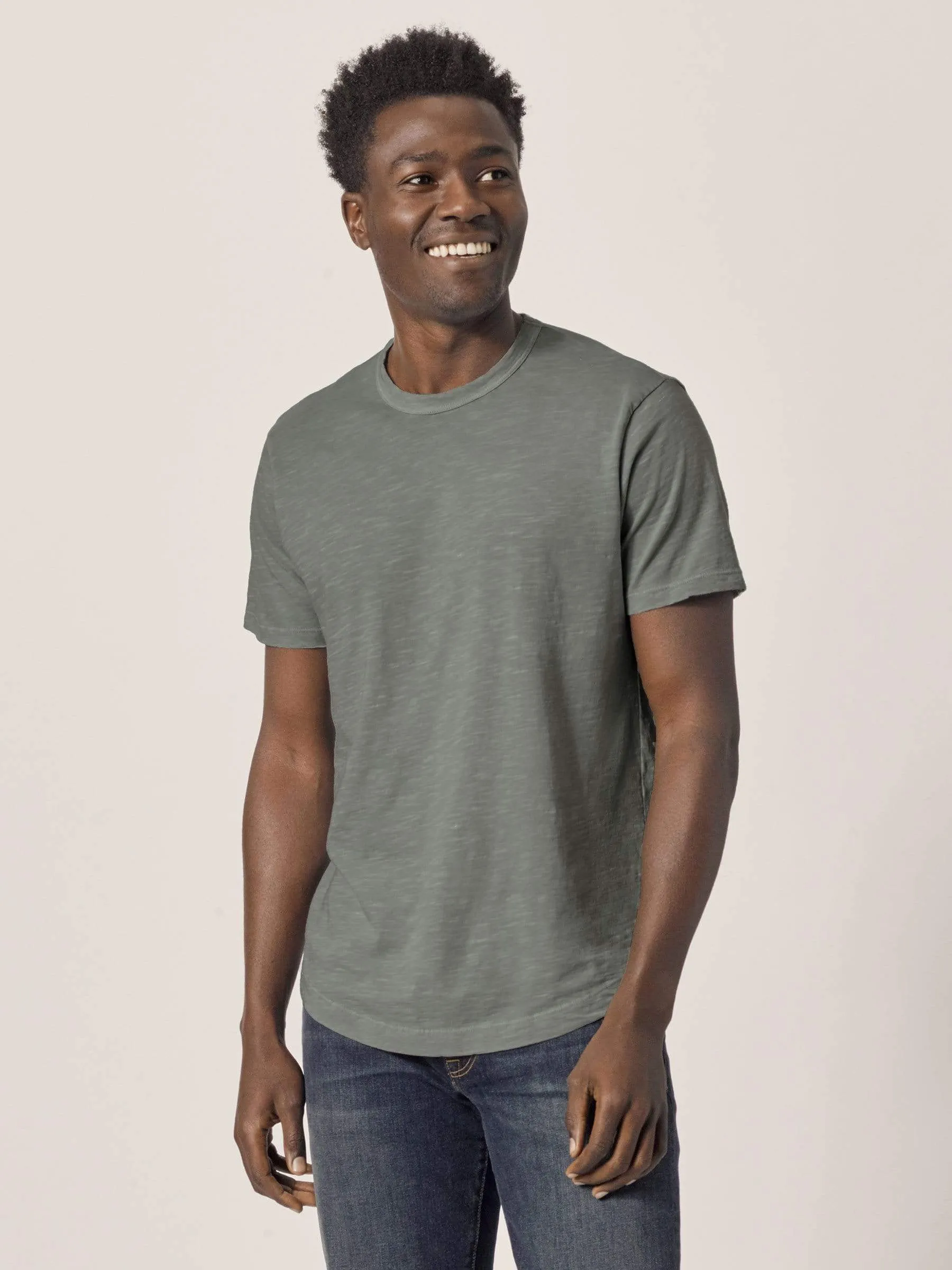 Reserve Venice Wash Slub Curved Hem Tee