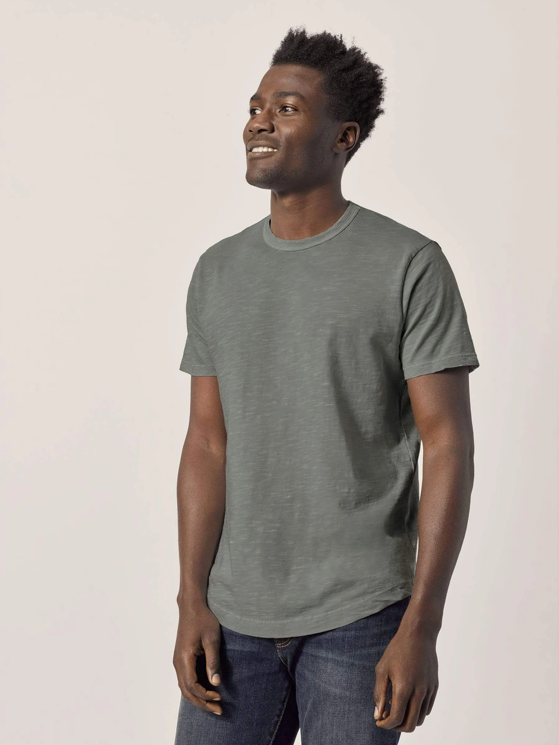 Reserve Venice Wash Slub Curved Hem Tee