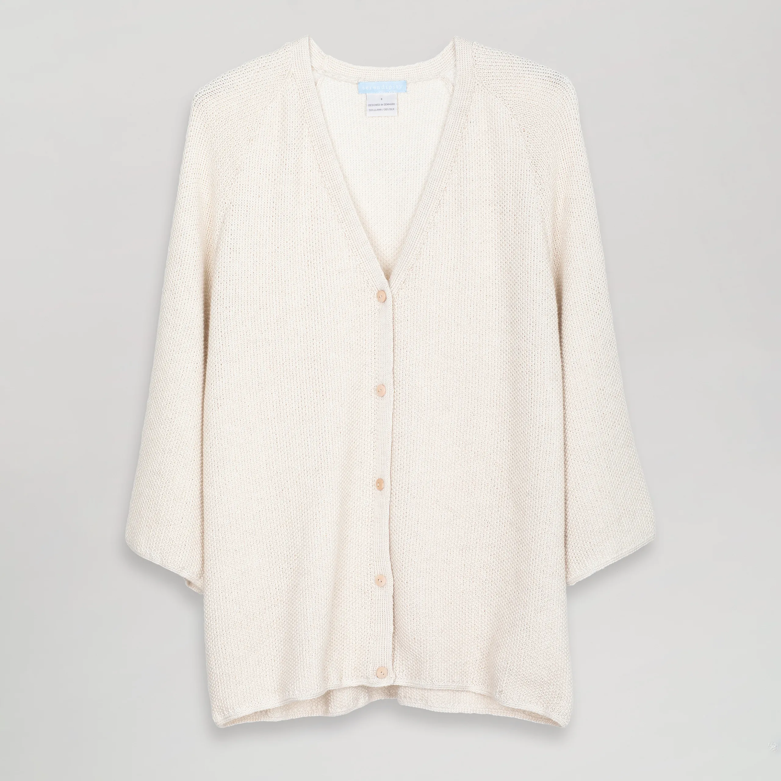 Serendipity Women's Llama Silk Pearl Cardigan