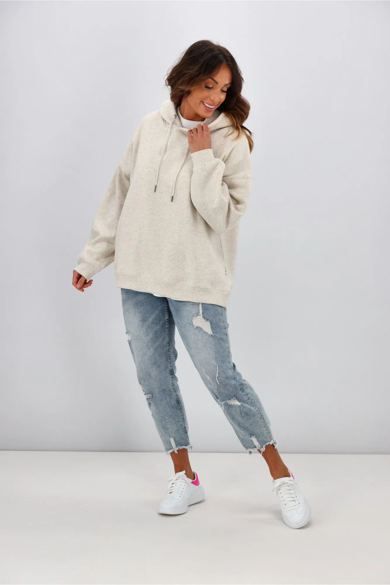 Silent Theory Oversized Hoody Oatmeal