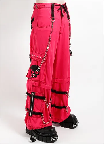 SKULL ZIPOFF PANT - PINK