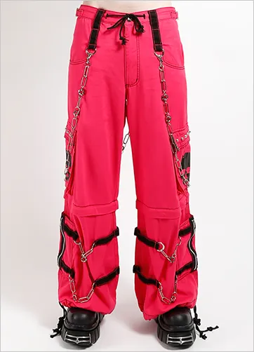 SKULL ZIPOFF PANT - PINK
