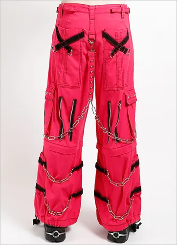 SKULL ZIPOFF PANT - PINK