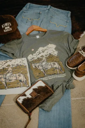 'Somewhere on a Horse' Graphic T (Green)