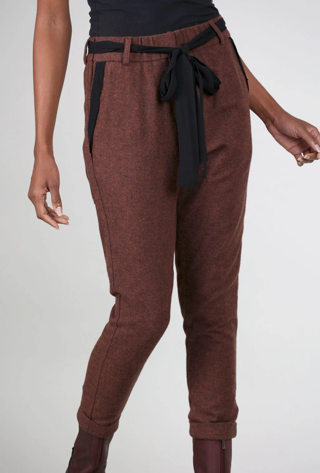 Stats Flannel Pant, Dark Terracotta