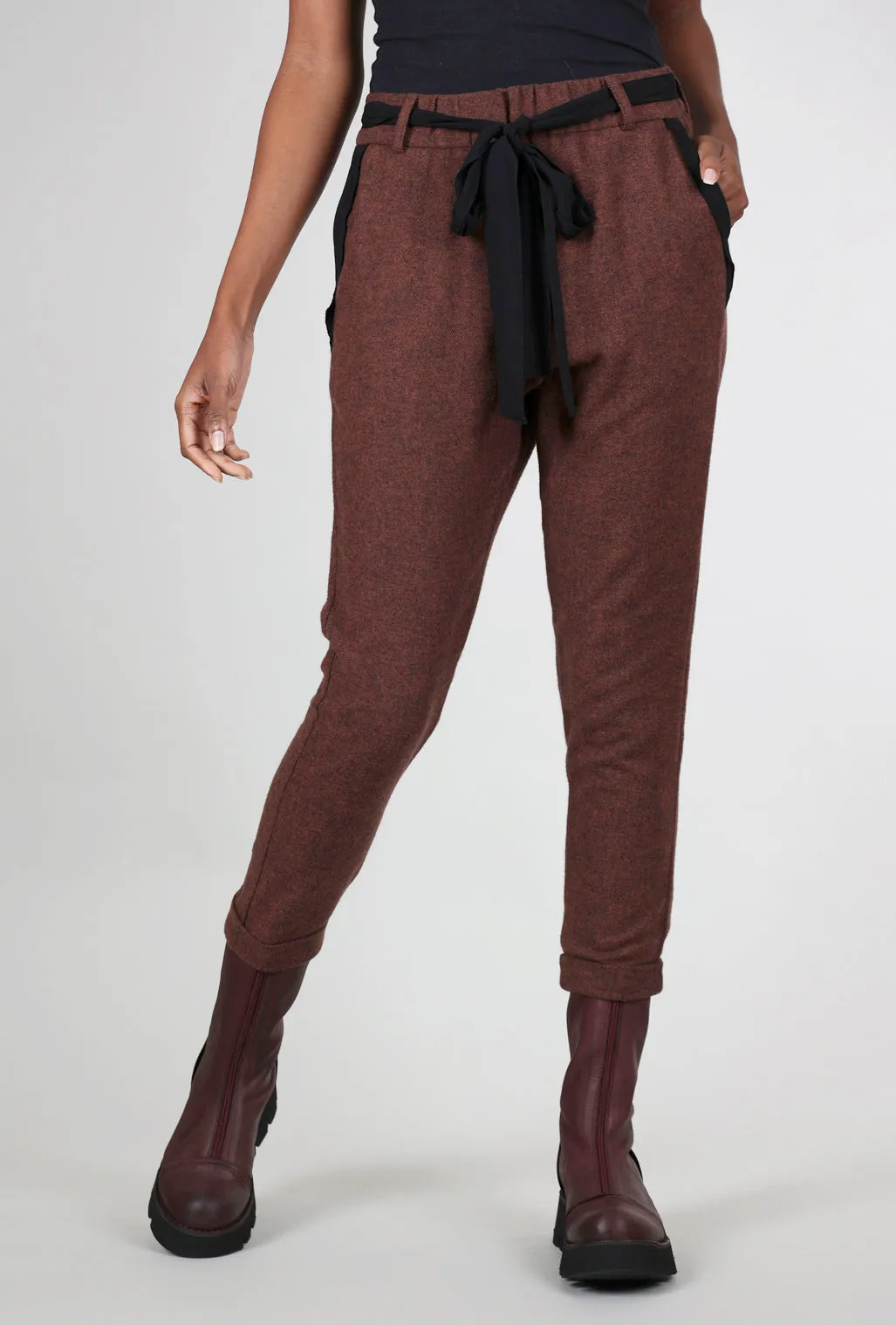 Stats Flannel Pant, Dark Terracotta