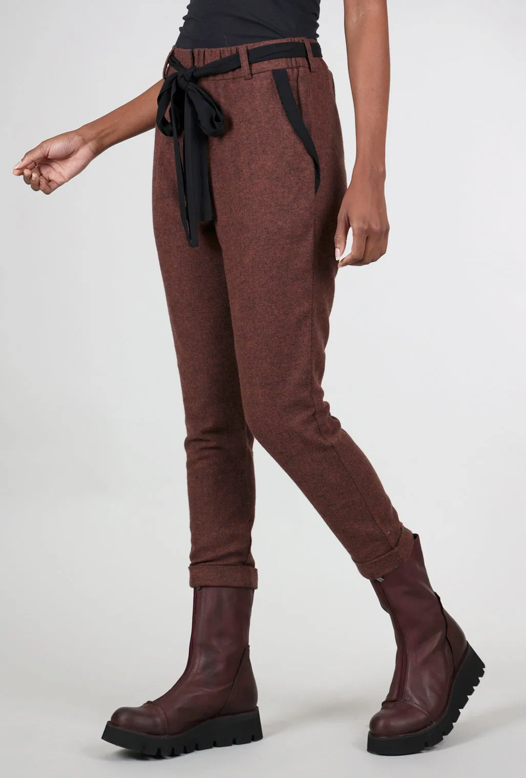 Stats Flannel Pant, Dark Terracotta