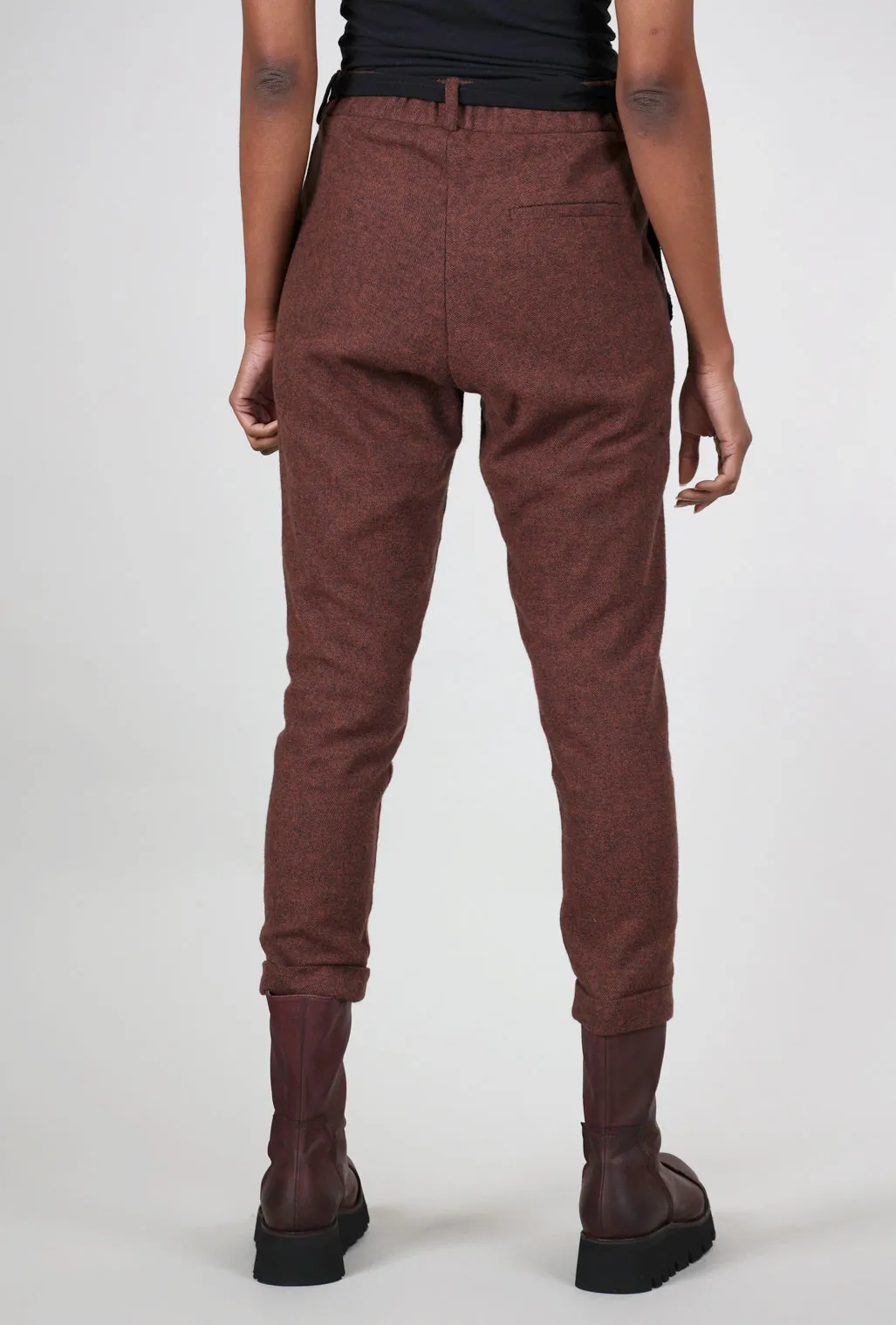Stats Flannel Pant, Dark Terracotta