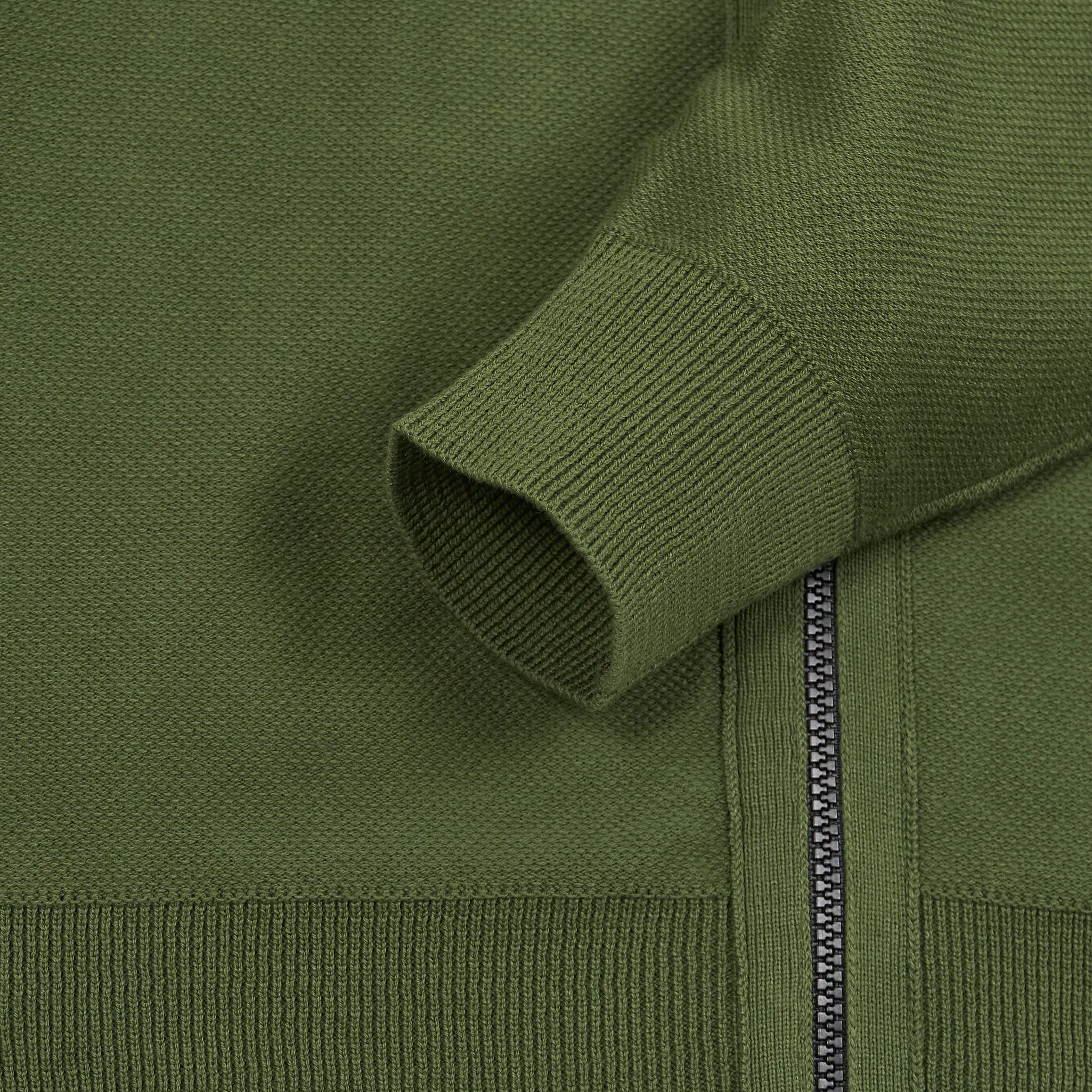 Stone Island Full-Zip Cotton Pique Stand-Up Collar Cardigan