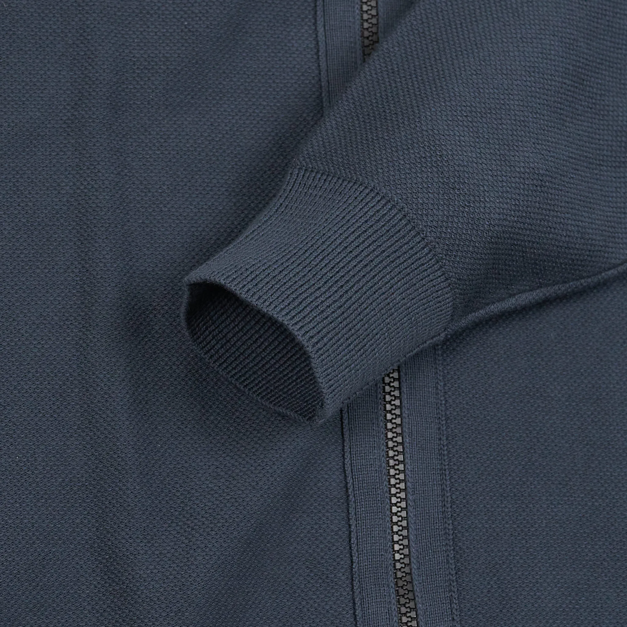 Stone Island Full-Zip Cotton Pique Stand-Up Collar Cardigan