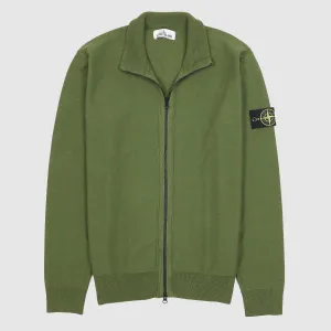 Stone Island Full-Zip Cotton Pique Stand-Up Collar Cardigan