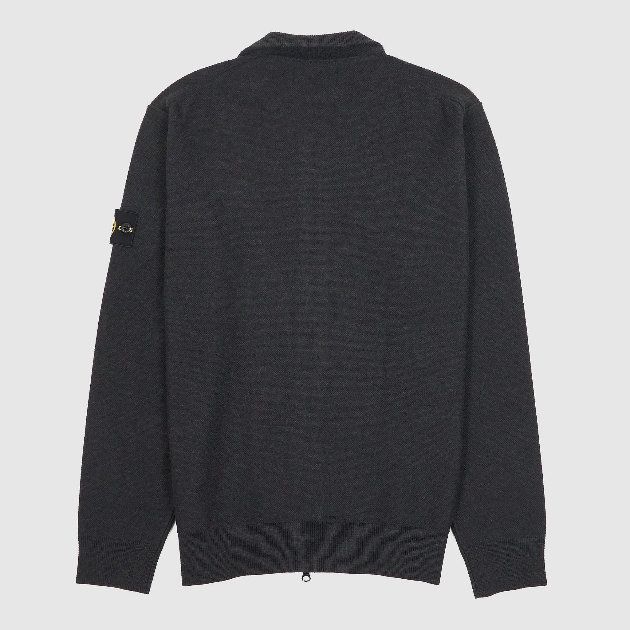 Stone Island Full-Zip Cotton Pique Stand-Up Collar Cardigan