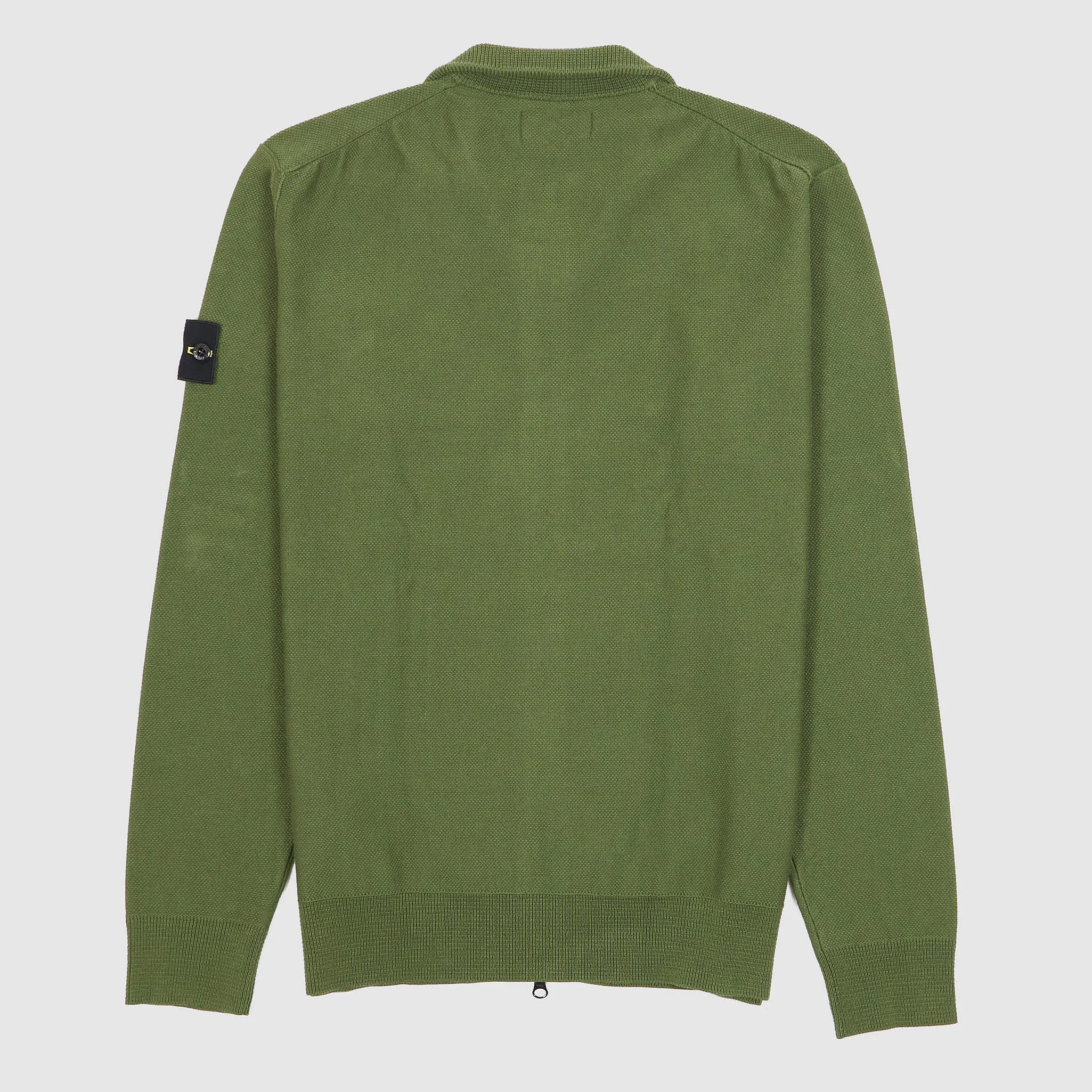 Stone Island Full-Zip Cotton Pique Stand-Up Collar Cardigan