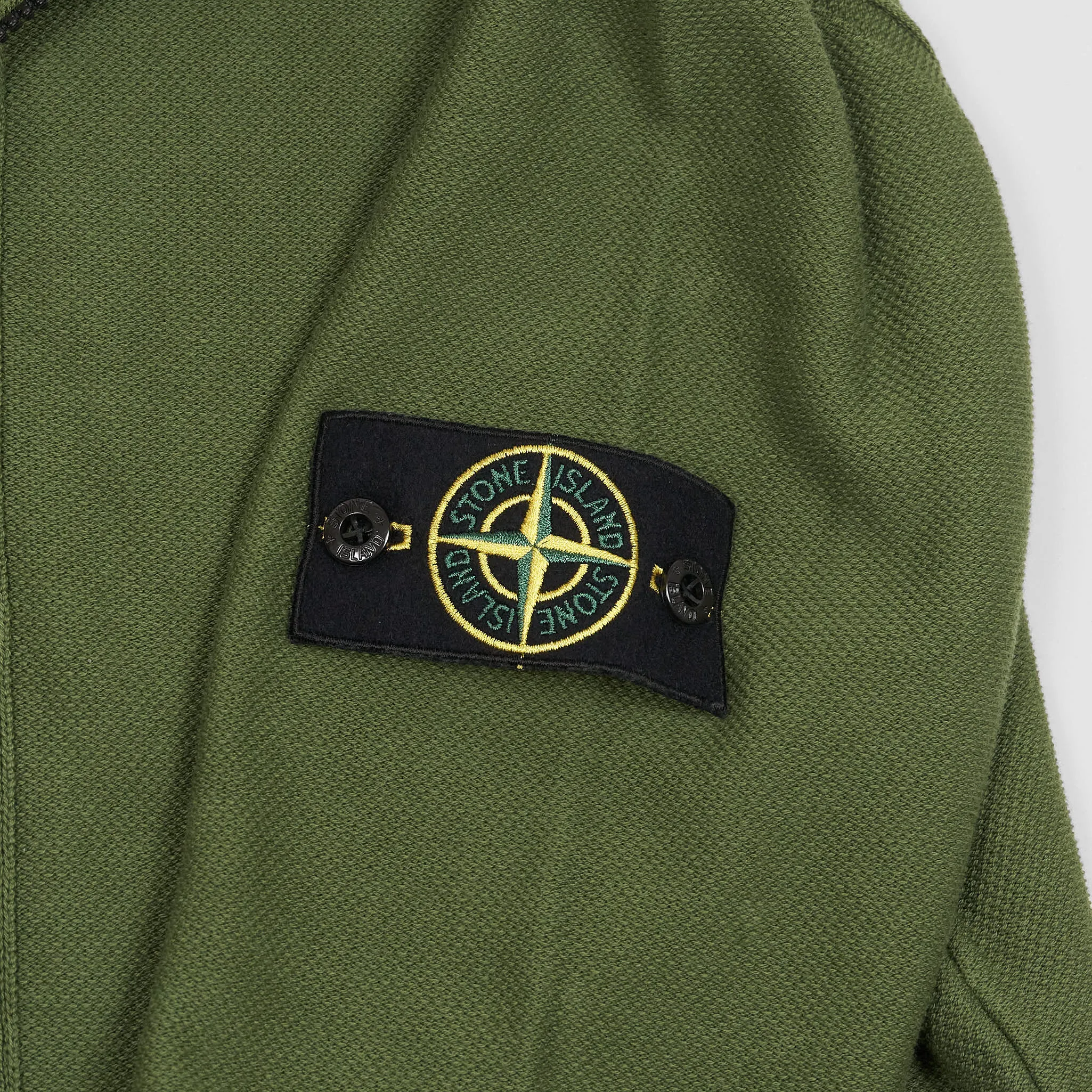 Stone Island Full-Zip Cotton Pique Stand-Up Collar Cardigan