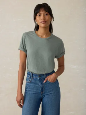 Sunwashed Regenerative Cotton Essential Tee - Sage Creek